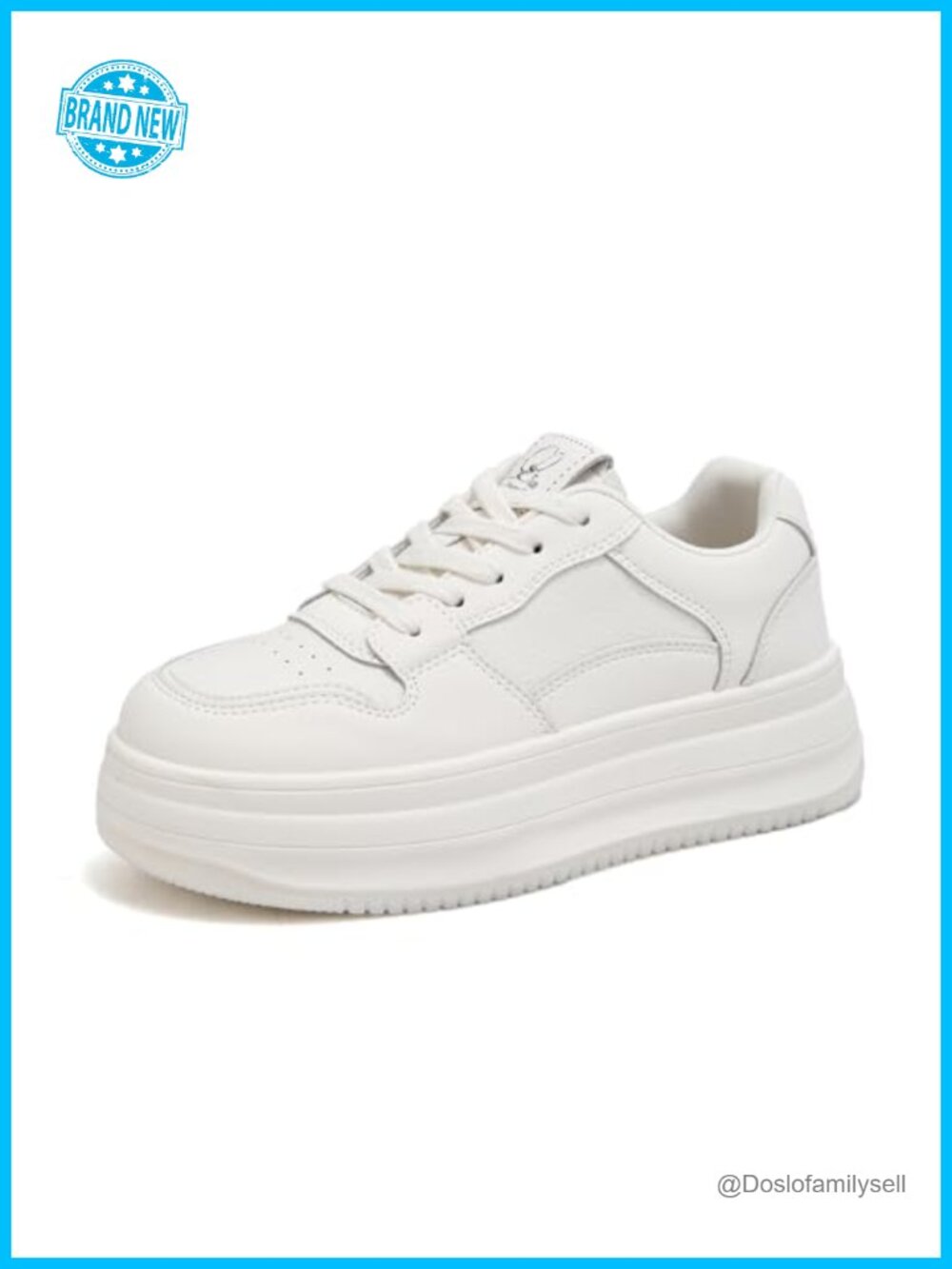 Women Platform Sneakers Chunky Casual Walking Shoes Lace-Up Lightweight
